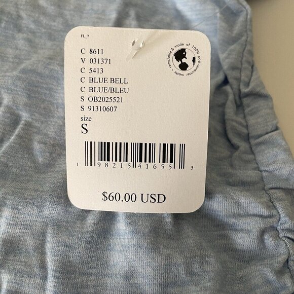 Free People Movement X Hatch Maternity Right On Run Layer Top Blue Bell Small - Picture 6 of 7